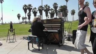 Playing Piano at VeniceBeach