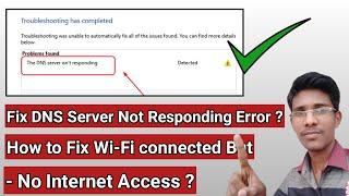 Fix DNS Server Not Responding Error in Tamil | Fix Wi-Fi Connected But No Internet Access! Athi4tech