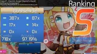 Osu! Gameplay |【Kagamine Rin・Len】Electric Angel【VOCALOID】| Hard