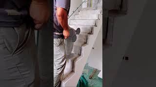 Tempered glass handrail installation- Good tools and machinery make work easy