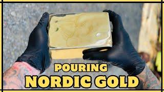 Pouring Nordic Gold - 21LB Ingot - ScrapYard Run - ASMR Metal Melting - BigStackD NG Coin Casting