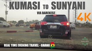 Kumasi To Sunyani Road Travel Via Barekese with a Mercedes Benz W202 C180 in Ghana 4K