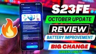 Samsung S23 fe October Security Patch Update Review | S23fe Display Green Line??