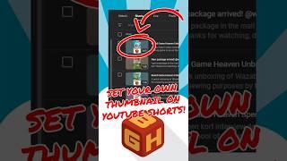 TUTORIAL: How to set a custom thumbnail for SHORTS on YouTube