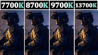 RTX 4080 | Intel I7 7700K vs 8700K vs 9700K vs 13700K | 15 Games Tested |