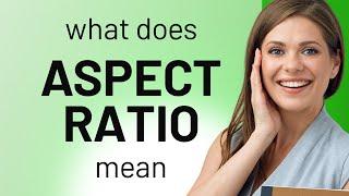 Aspect ratio | ASPECT RATIO definition