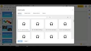 Inserting Audio into google slides