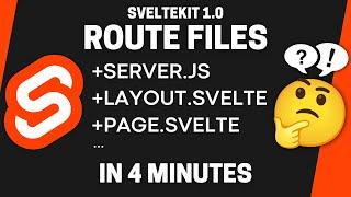 SvelteKit 1.0 Route Files Explained in 4 Minutes (SvelteKit 1.0 Routing Tutorial)