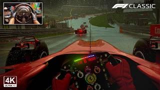 Fernando Alonso's Ferrari F10 V8 Cockpit View - Belgian GP F1 2020 Classic  Steering Wheel Gameplay