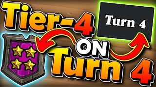 Turn 4 TIER 4?? | Hearthstone Battlegrounds