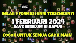 INILAH 9 FORMASI UNIK DEFAULT TERBARU | Setelah Pembaruan 1 Februari 2024 di eFootball 2024 Mobile