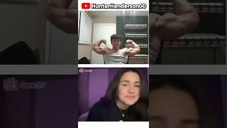 Flexing on Omegle w/ funny reactions #gym #flexing #alexeubank #funny #samsulek #fitness #omegle