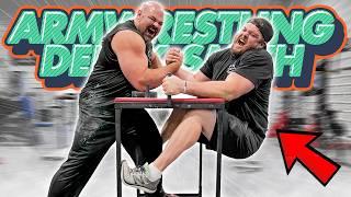 BRIAN SHAW'S FIRST ARMWRESTLING PRACTICE Ft. DEREK SMITH