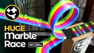 Huge Marble Race (Marathon) & Behind the Scenes!  | #marbles #marblerace #marbletrack #blender