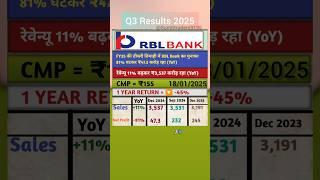 RBL Bank share news today | RBL Bank Result Today | RBL Bank Q3 Result 2025 #share #stocks #trending