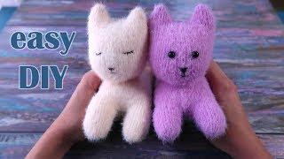 Sock kitten DIY tutorial. Sock toys for kids easy!