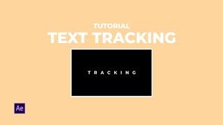 Text Tracking/Spacing | After Effects Tutorial