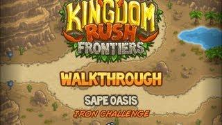 Kingdom Rush Frontiers Walkthrough: Sape Oasis (stg3) Iron Challenge Veteran