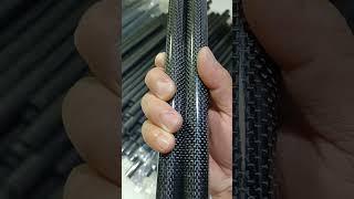 Inner UD  Appearance 3K Cloth 2mm 3mm Thickness Plain  Glossy 500mm Length Full Carbon Fiber Tube