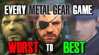 EVERY Metal Gear Game Ranked from Worst to Best