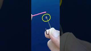 Best Simplest Hook Knot Technique - How To Tie A Hook #fishinghooks