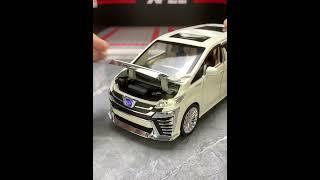 Die Cast Toyota Vellfire hybrid Business MPV Model Car Light Sound 1:24