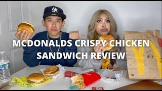 MCDONALDS NEW CRISPY CHICKEN SANDWICH REVIEW + MUKBANG