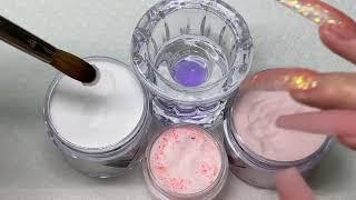 Trying Valentino Beauty Pure Beginner Acrylic Kit | Non-dominant Hand Acrylic Application 3DNail Art