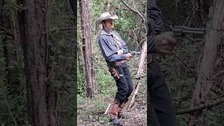 Gunfight with a bad man. Western movie fast draw. #cowboy #gunfighter #saa