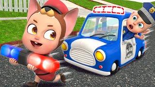 Super Police Car Lost Siren  | Car Repair Song + Police Song | Rosoo Nursery Rhymes & Kids Songs