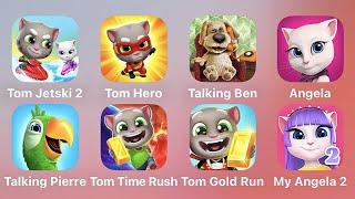 Tom Jetski, Tom Hero, Talking Ben, Angela, Talking Pierre, Tom Time Rush, Tom Gold Run, My Angela 2