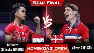 LIVE SCORE | SEMI FINAL | Anthony Sinisuka GINTING (INA) vs Viktor AXELSEN (DEN) Hongkong Open 2024