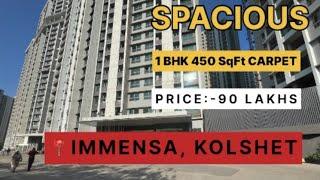 Spacious 1 bhk for sale in Kalpataru Immensa Kolshet, Thane West.