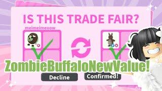  ZOMBIE BUFFALO NEW VALUE! WHAT PEOPLE TRADE FOR ZOMBIE BUFFALO IN 2023 | Adopt Me Trading