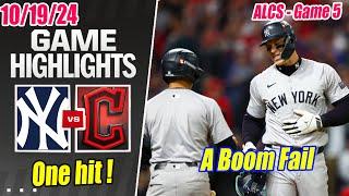 Yankees vs Guardians [ALCS] Game 5 Innings [4th +5th] Highlights Oct 19, 2024 | MLB Playoffs 2024