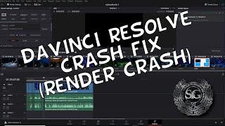 Davinci Resolve Crash Fix (Render Crash) 2020 Davinci Resolve 16