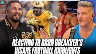 WWE Superstar Bron Breakker's Football Highlights ARE INSANE | Pat McAfee Reacts