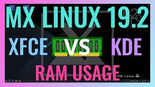 MX Linux 19.2 KDE VS XFCE - RAM Usage