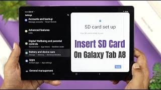 Samsung Galaxy Tab A8: How to Insert SD Card and Format!