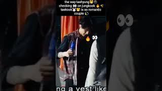 the way taehyung checking on jungkook#taekook#ytshortvideo