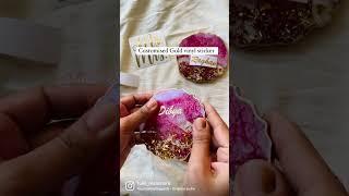 Resin Coaster Tutorial with Vinyl Sticker || DIY Resin || For Beginners || Tulsi Resin