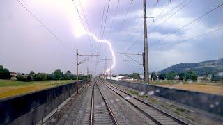 Thunderstorm Cab Ride, Gümligen - Spiez, Switzerland [07.2019]