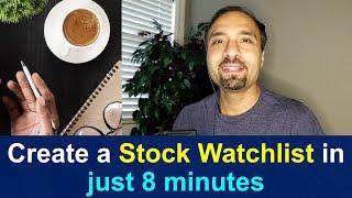 Create a free Stock Tracker and Watchlist Quickly (Under 8 minutes)