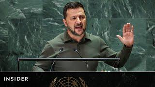 Zelenskyy Calls Out Russian 'Genocide' In Ukraine, Demanding Action At UN | Insider News