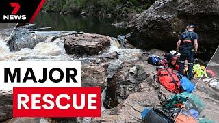 Major Tasmanian river rescue where emergency workers had to amputate a kayaker's leg | 7NEWS