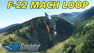 F-22 Raptor Fun Fly Through the Mach Loop United Kingdom in #MSFS2020