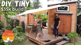 Couple Builds Light & Airy $35k Tiny House w/Incredible Murphy Bed