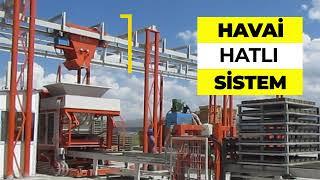 Havai Hatlı Sistem | Beton Santrali ve Briket Makinesi Akuple Sistem