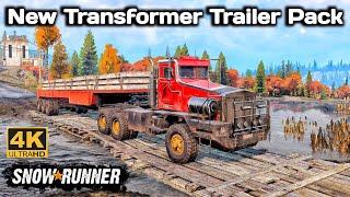 New Transformer Trailer Pack In SnowRunner Season 14 #snowrunner #truck #4k