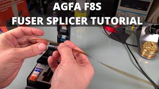 AGFA  F8S  Automatic Fuser Splicer for Super 8 mm film tutorial - how to operate to cut and join